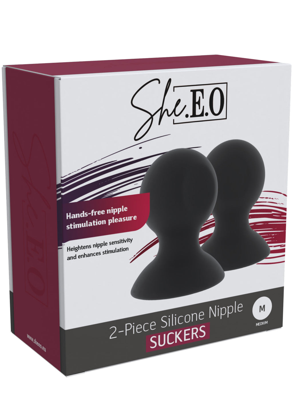 Black silicone nipple suckers M