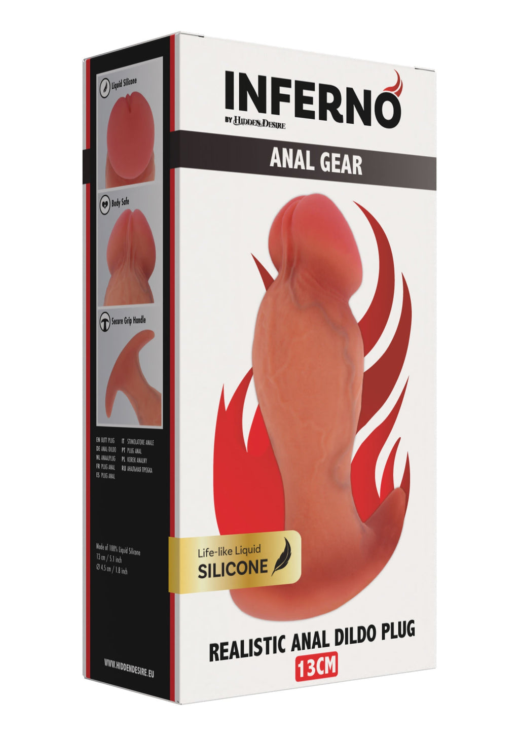Realistic Liquid Silicone Buttplug 13cm Skin