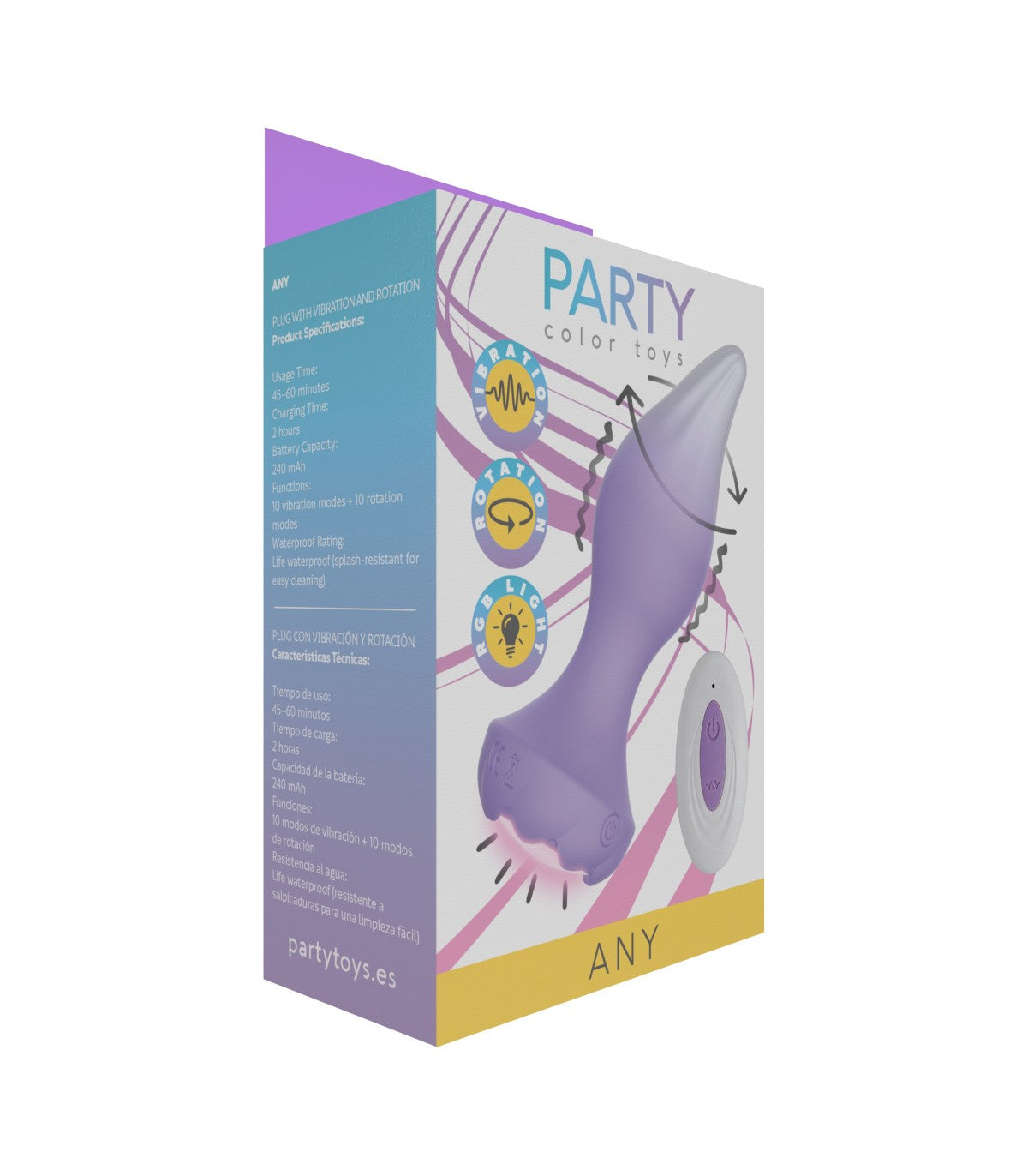 ANY USB ROTATING VIBRATOR BUTT PLUG WITH REMOTE CONTROL