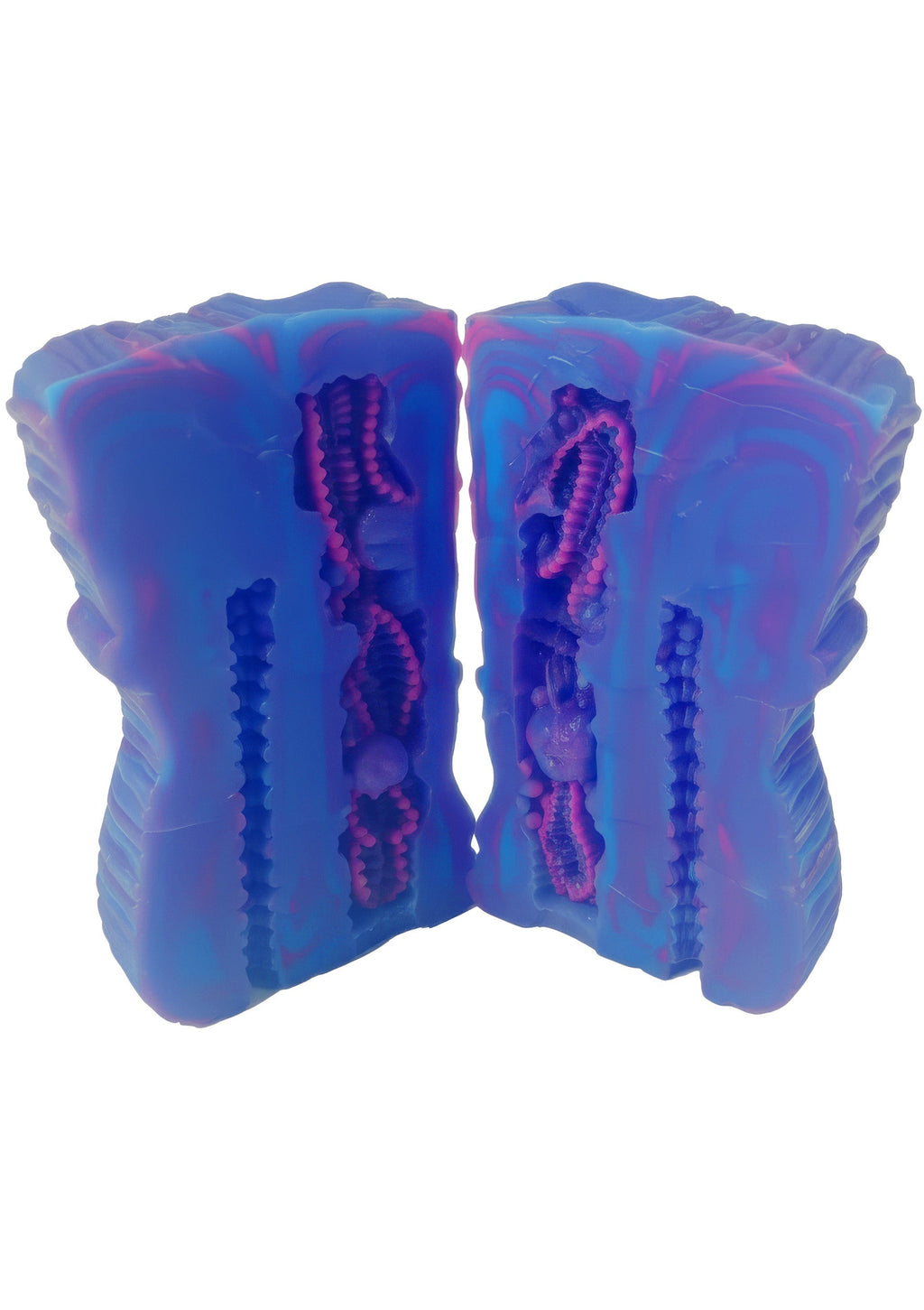 Purple seahorse-shaped masturbator