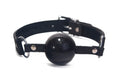 Black silicone ball gag